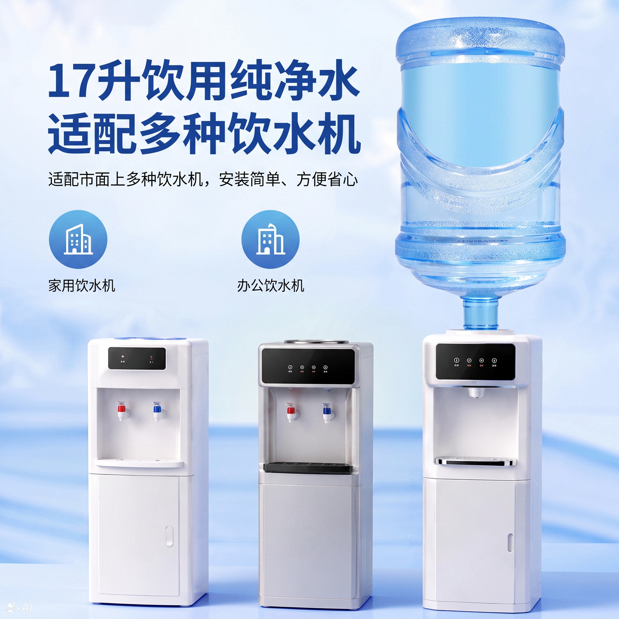 恒大桶装纯净水 17L